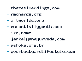 Sample of aged domains currently available for rent